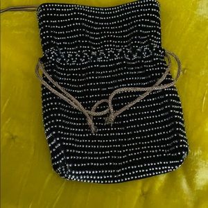 Steve Madden small black beaded bag